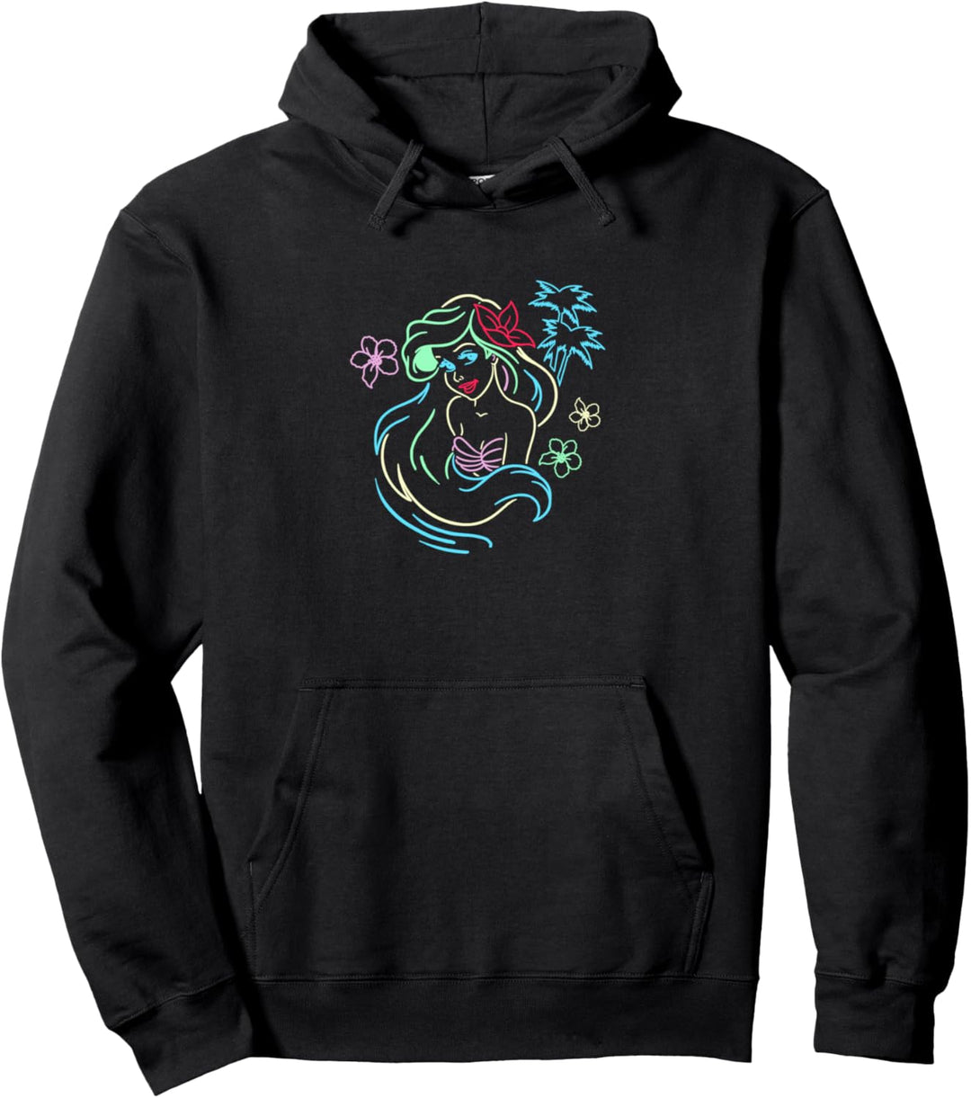 Disney Little Mermaid Ariel Neon Lights Pullover Hoodie