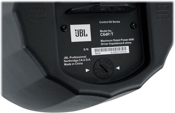 JBL Professioneller C64P/T Kompakter Vollbereichs-Hängelautsprecher, Schwarz, paarweise verkauft, Sc