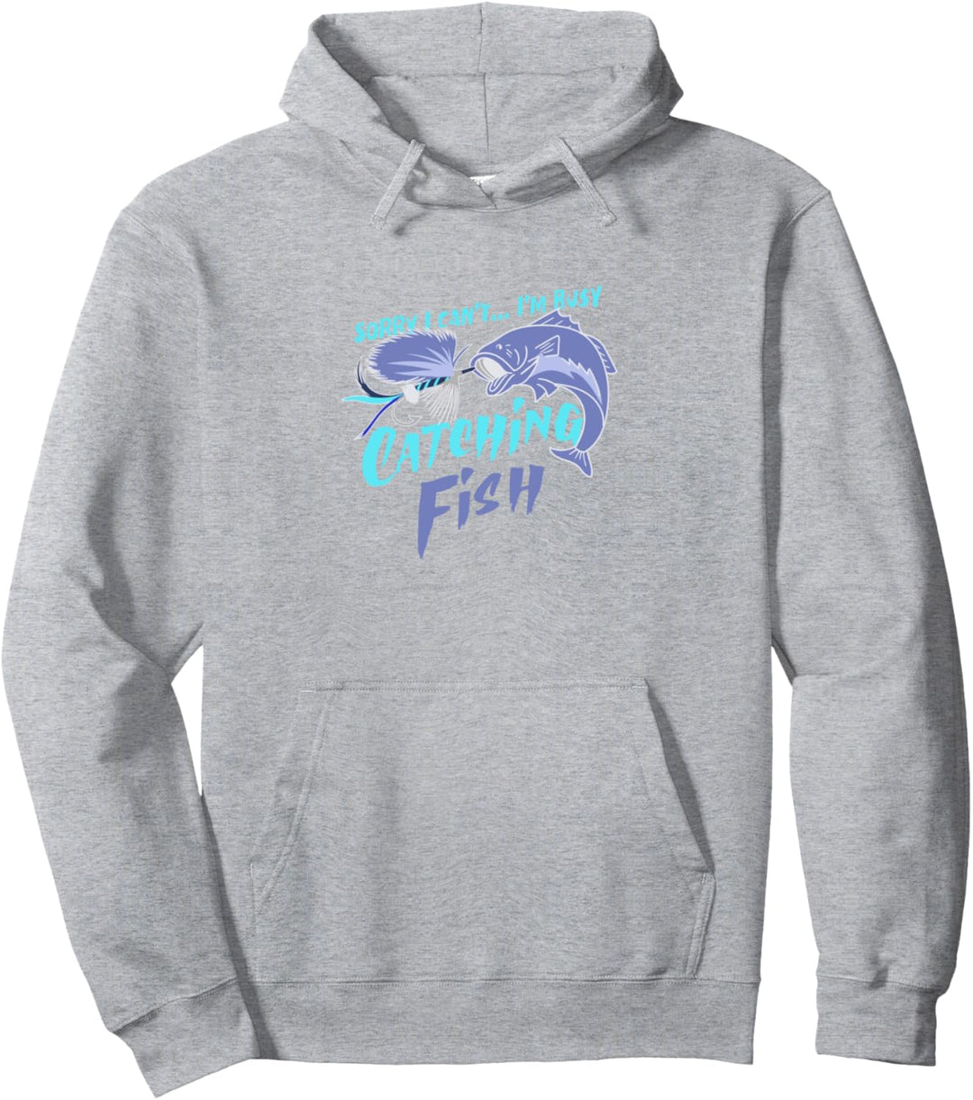 Fischer beschäftigt mit Fischfang Forellenfischer Pullover Hoodie