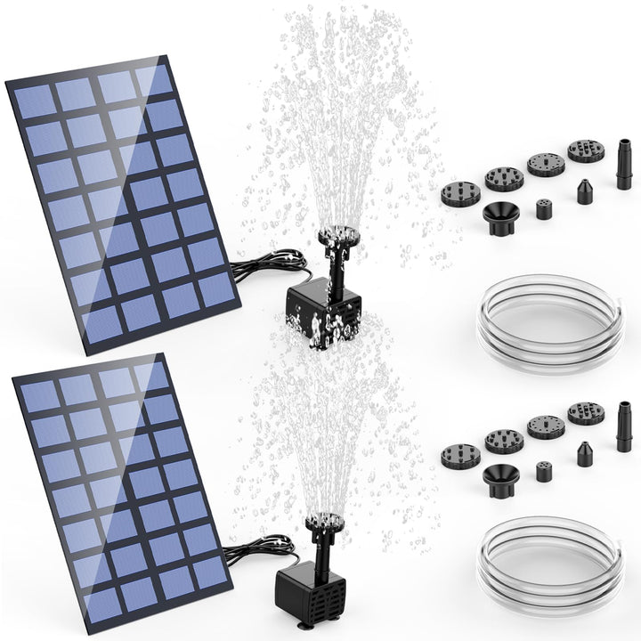 AISITIN Solar Springbrunnen für Aussen 2,5W, Solarbrunnen für Draussen Upgrade Solarbrunnen mit 1,2M