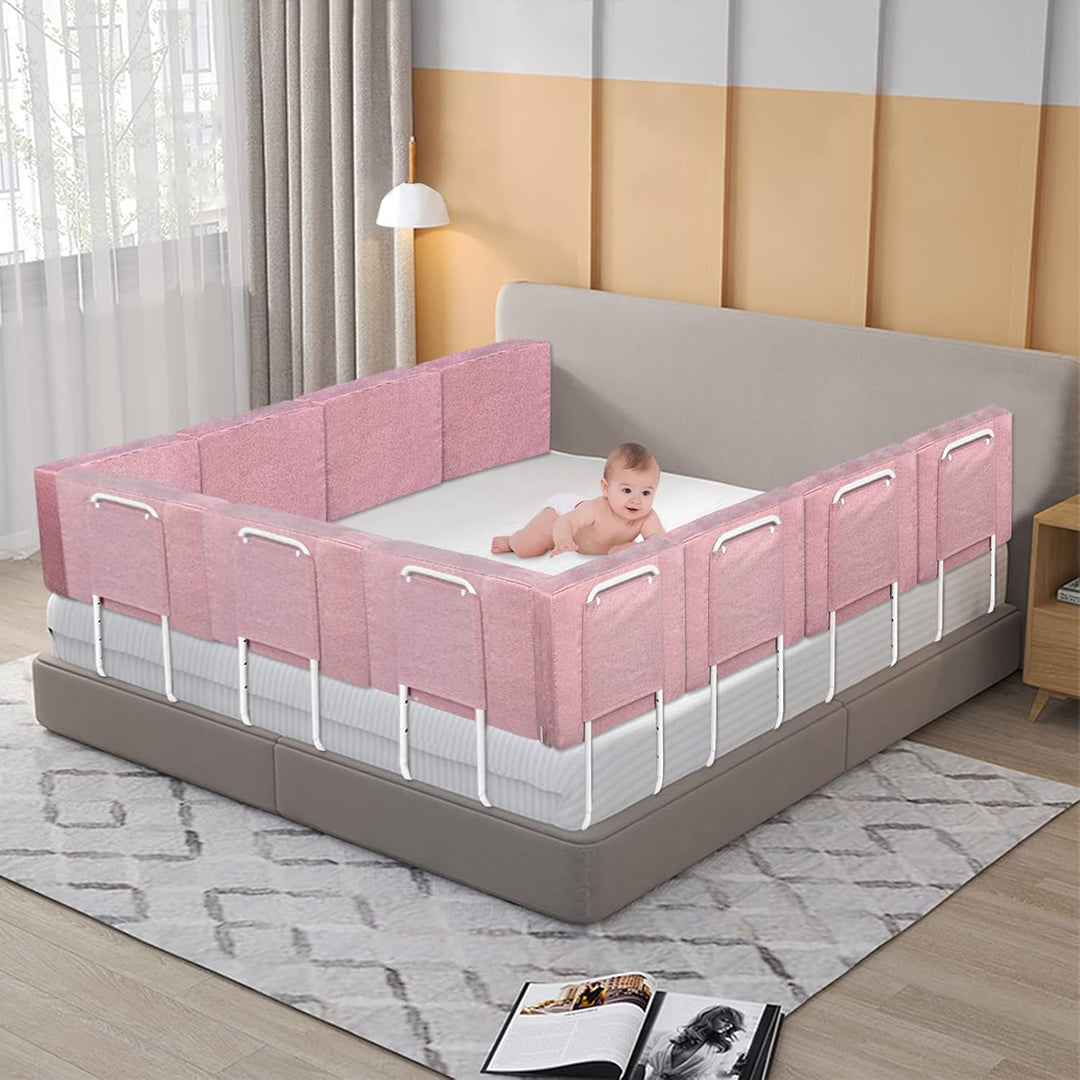 YUENFONG Bettgitter Bettschutzgitter 50cm Rausfallschutz für Kinder Höhenverstellbar Kinderbettgitte