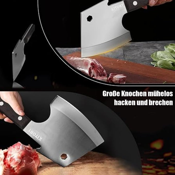 Kitory Hackmesser 15 cm Klinge, Küchenbeil für gefrorenes Fleisch und grosse Knochen, Extrem Scharf