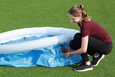 Bestway Fast Set Aufstellpool ohne Pumpe Ø 366 x 76 cm, blau, rund Einzeln, Einzeln