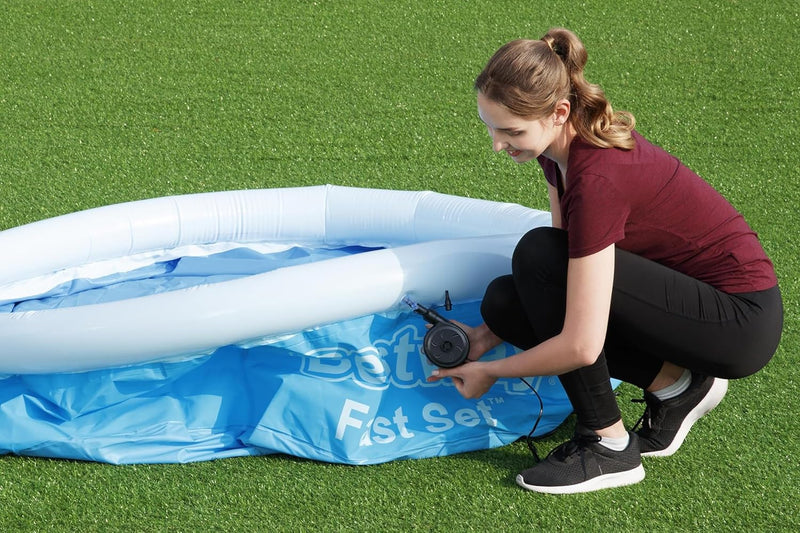 Bestway Fast Set Aufstellpool ohne Pumpe Ø 366 x 76 cm, blau, rund Einzeln, Einzeln