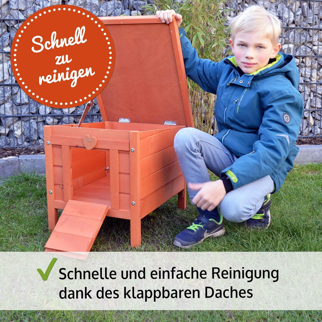 zooprinz grosses Kleintierhaus mit klappbarem Dach – perfekt für draussen und drinnen – Besonders ei