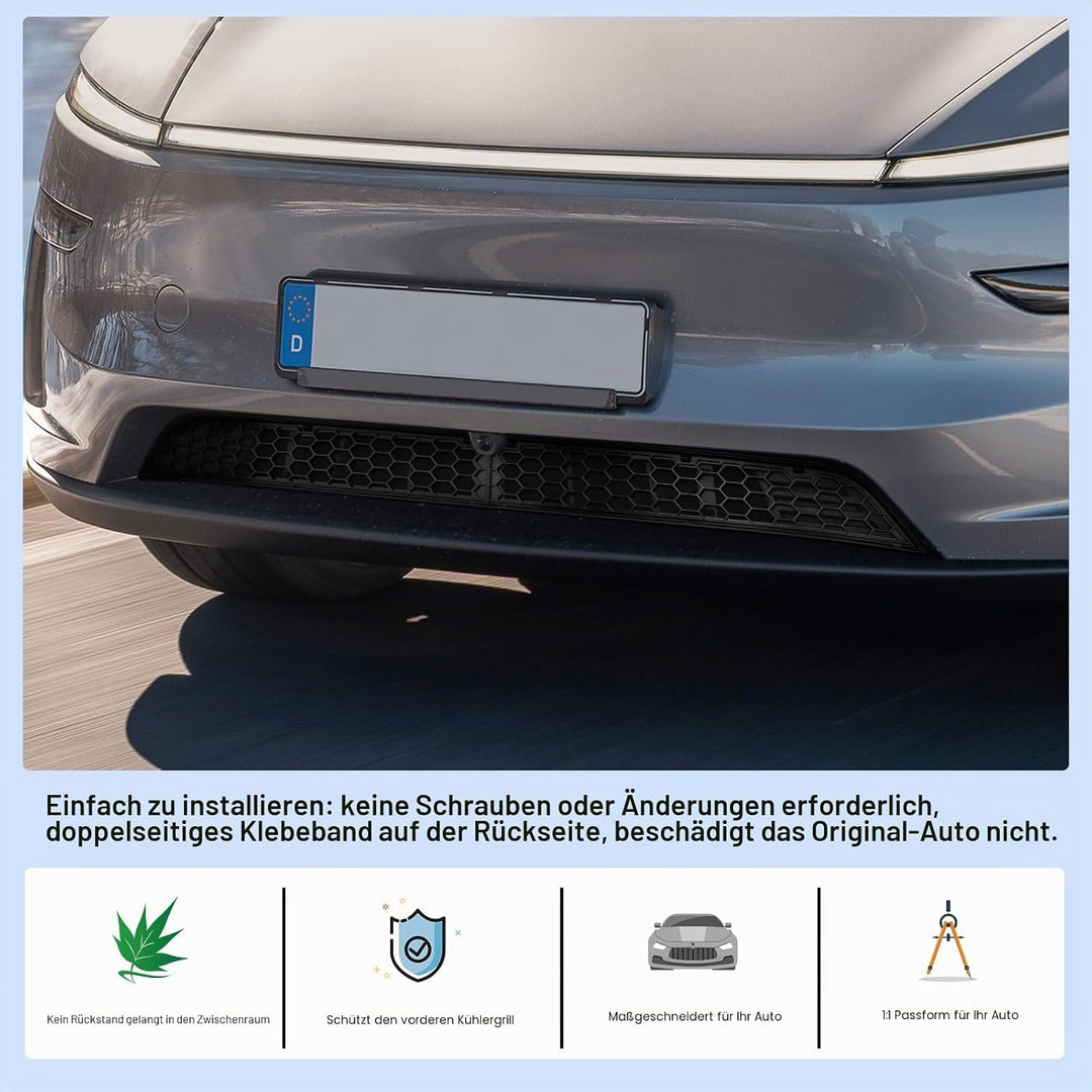 CDEFG Kompatibel mit Tesla Model Y Juniper 2025 2026 Front Kühlergrille Frills Frontstossstangenmask
