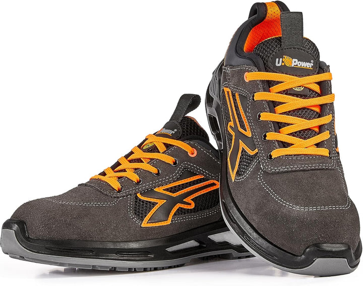 U POWER Ryder ESD S1P Unisex-Adult Schwarz Orange EU 47 EU Nero Arancione, 47 EU Nero Arancione