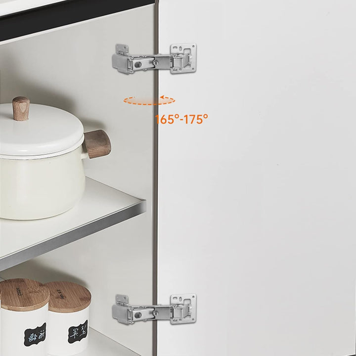 Aufschraubscharnier mit Feder 170° Küche Schrank Türscharniere grosse Winkeltür-Scharniereen, Eckans
