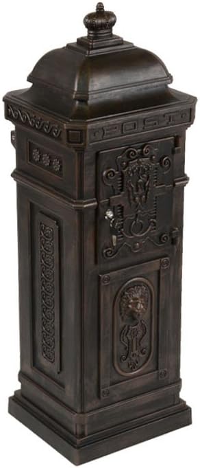 antiker englischer Standbriefkasten Modell: LUNA, Farbe: Bronze, Material: Aluminium, rostfrei, Höhe