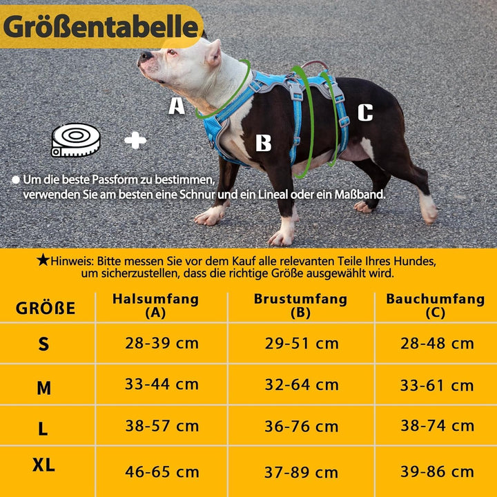 Huntboo Sicherheitsgeschirr Hund Ausbruchsicher, hundegeschirr kleine Hunde, Reflektierendes Geschir