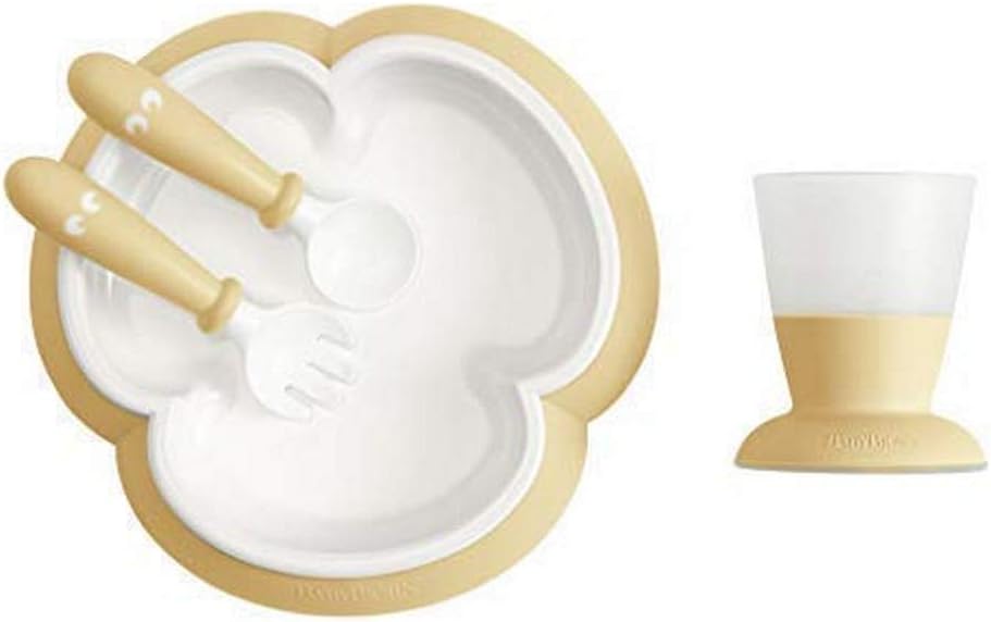 BabyBjörn Kindergeschirr, 4 Teile, Blassgelb, Blassgelb