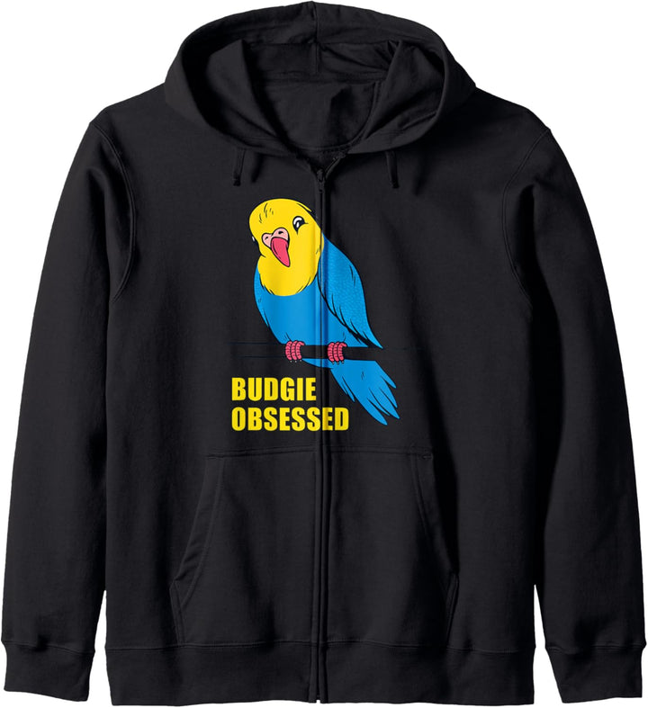 Vogel Wellensittich Liebe besessen lustige Kapuzenjacke
