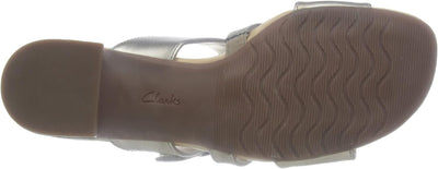 Clarks Damen Desirae Palm Sandale mit Absatz 38 EU Bronze Metallic, 38 EU Bronze Metallic