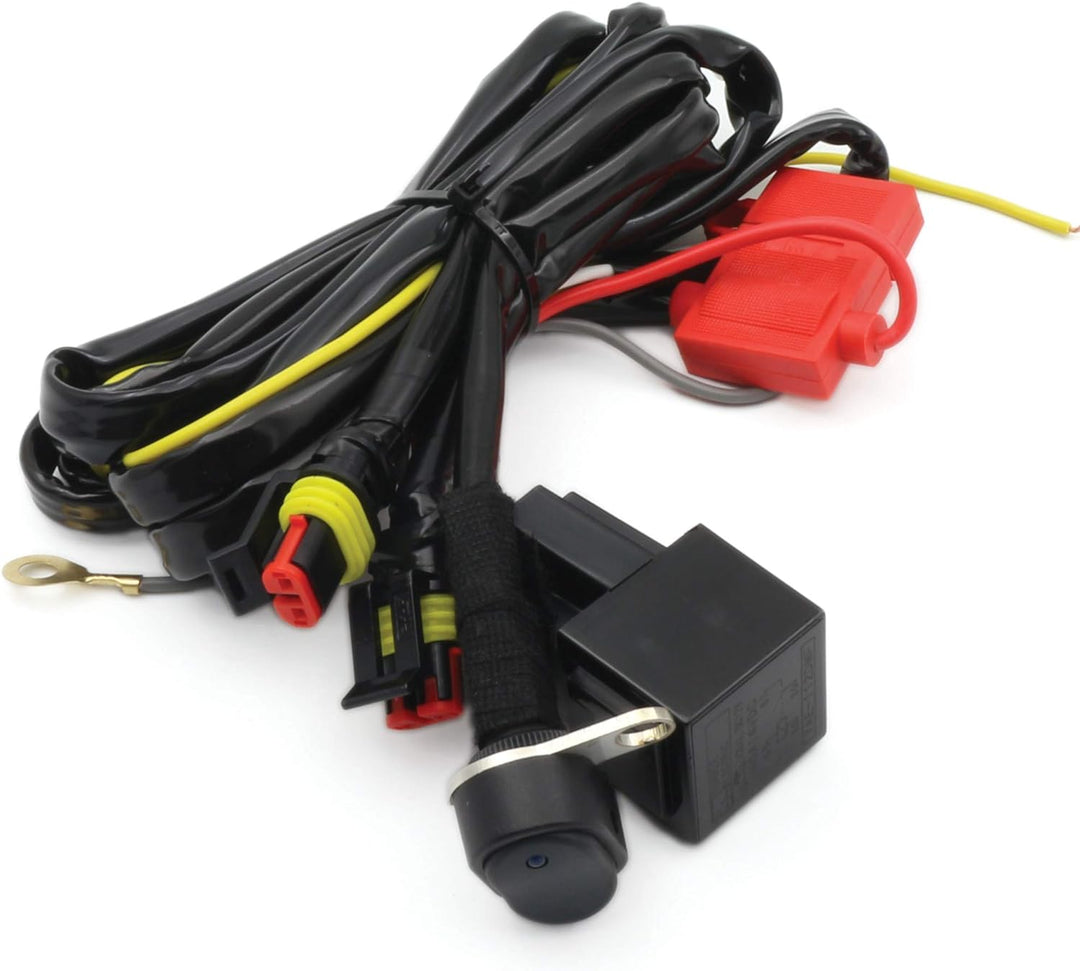 CPOWACE LED Nebelscheinwerfer Zusatzscheinwerfer + Kabelbaum + Schutzhülle für Motorrad R1200gs,with
