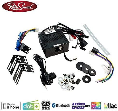RETROSOUND Motor-6" DAB+ Komplett-Set Chrome RSD-Chrome-6 mit Zubehör Autoradio für Oldtimer und US-