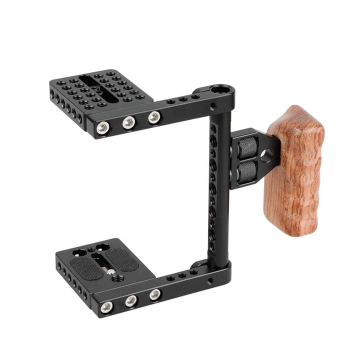 CAMVATE DSLR - Kamera Mit Bild Stabilisator Plattform Käfig Mit Holzgriff Kompatibel für Nikon, Sony