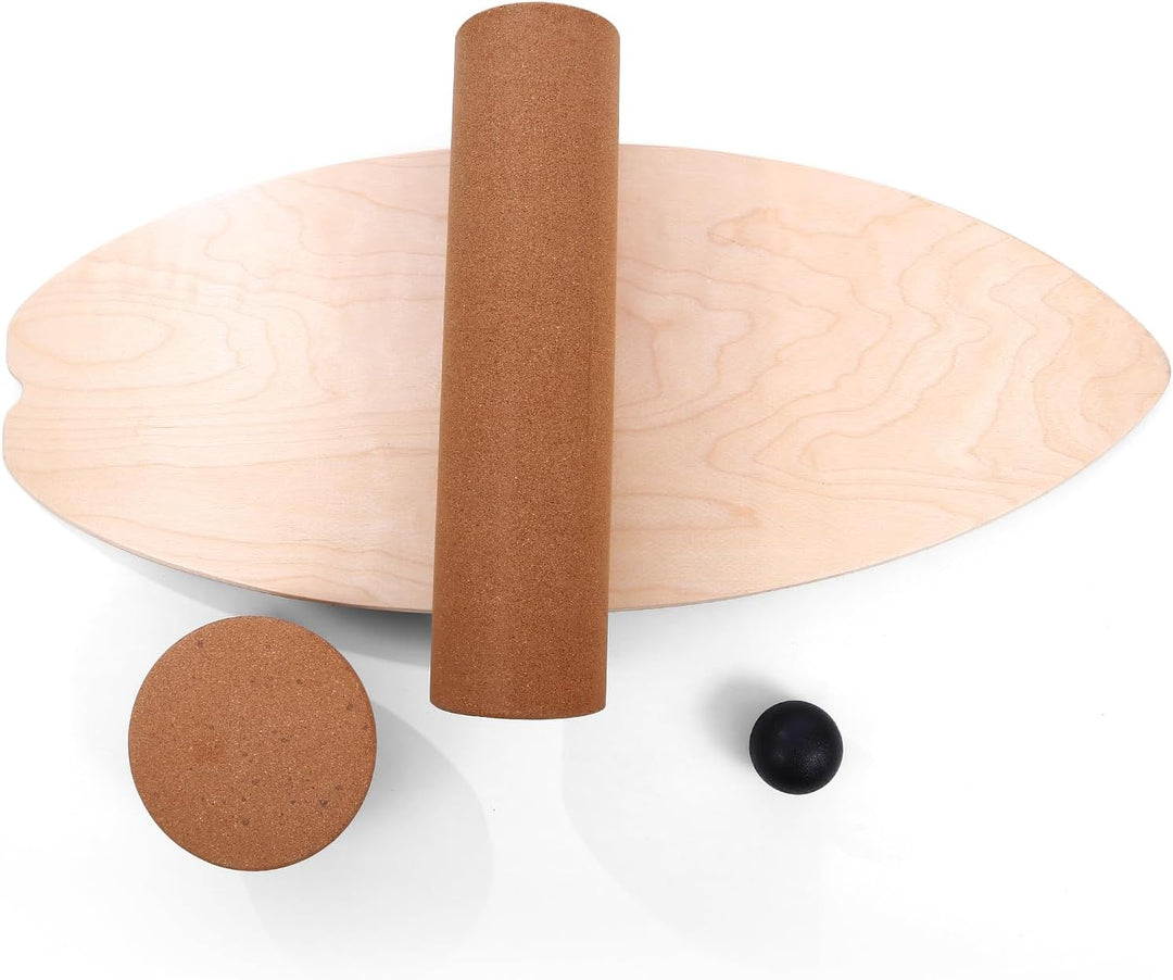 Surf Balance Board Set - Gleichgewichtstraining | Indoorboard Skateboard Indoor Surfboard | inkl.Rol