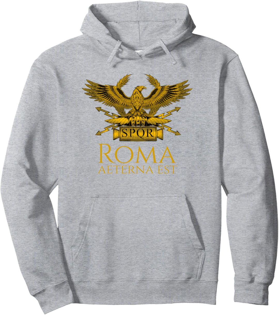 Roma Aeterna Est - Eternal City Rome - Ancient Latin - SPQR Pullover Hoodie