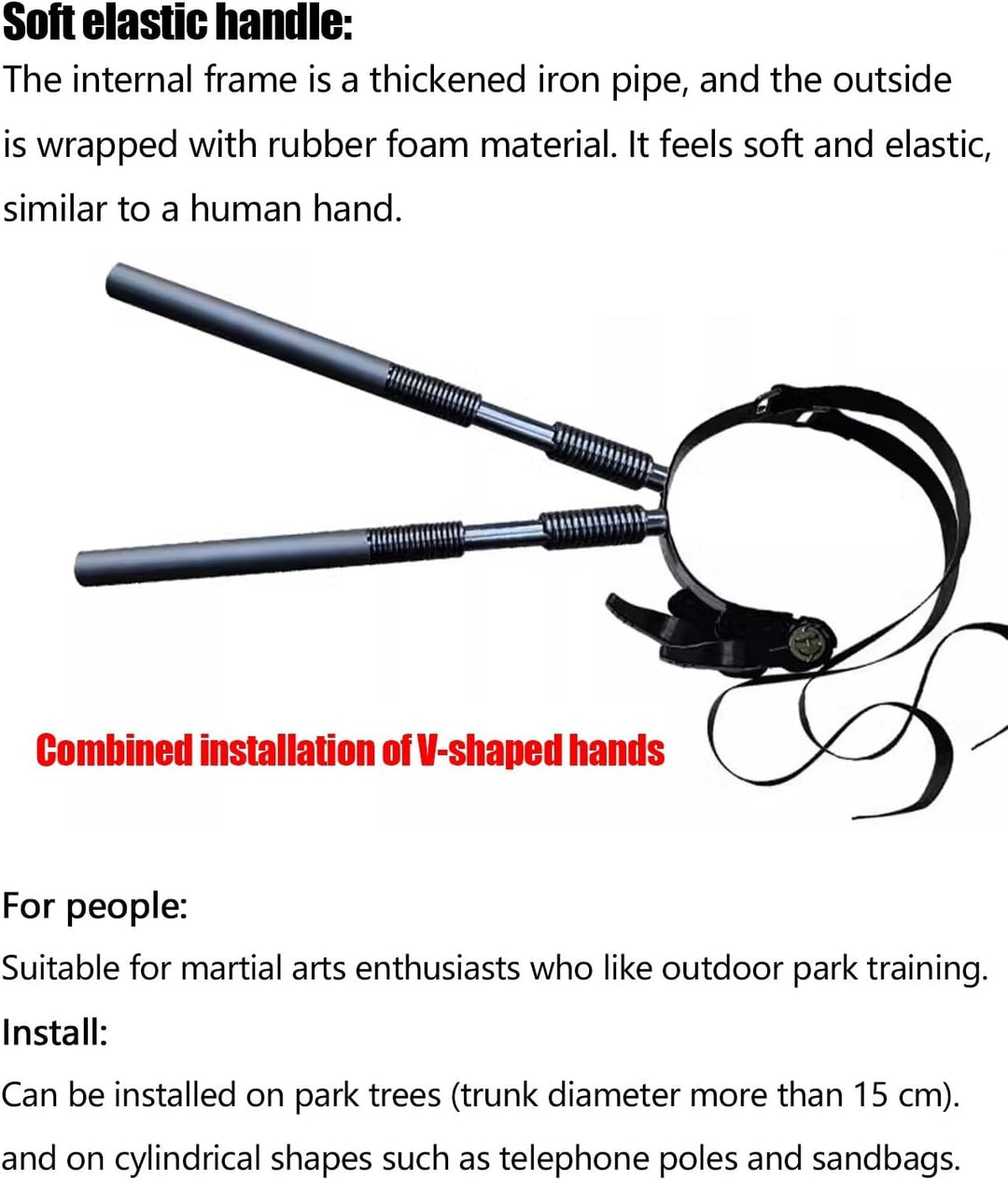 Wing Chun Attrappe für Kampfsport, Tragbarer Wing Chun Dummy, Training Wooden Attrappe mit Federarm,
