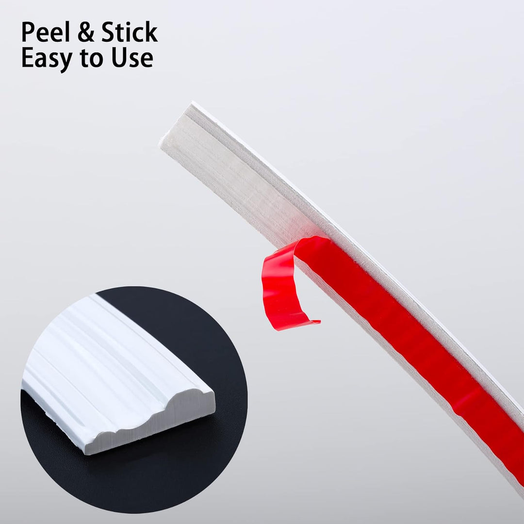 TriMold Peel und Stick Stuhl Rail Molding, selbstklebende Wand Trim für Home Decoration für Wandschu