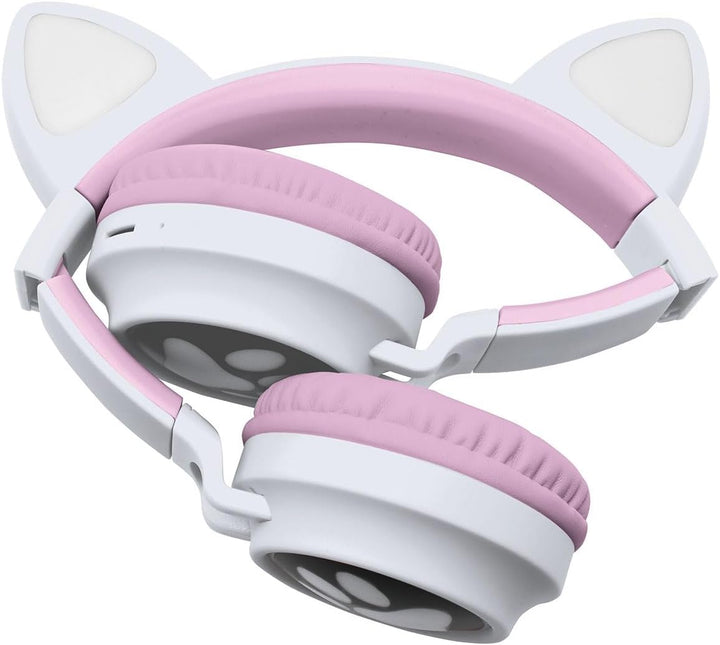Lexibook - 2-in-1 Bluetooth Katzen-Headset - Stereo-Sound, kabellos, zusammenklappbar, verstellbar,