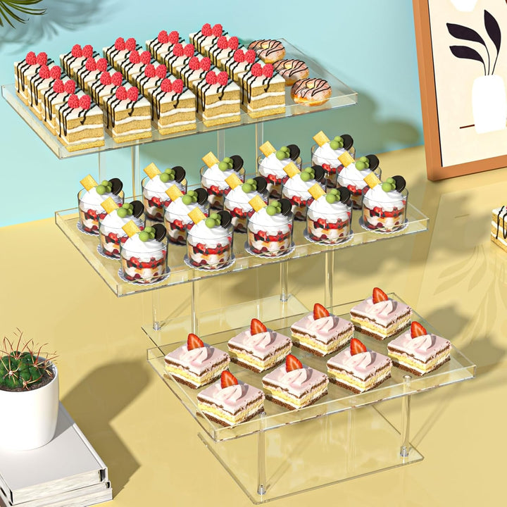 Yokawe Dessertständer-Set, Cupcake- und Gebäck-Serviertabletts, Plätzchen, Kuchen- und Süssigkeitenp
