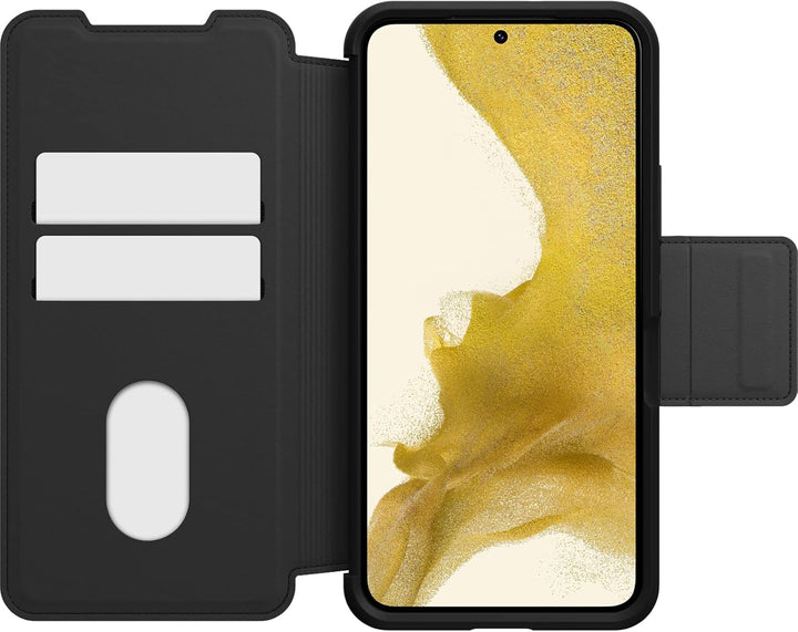 OtterBox Strada Hülle für Samsung Galaxy S22, stossfest, sturzsicher,Premium Lederfolio mit zwei Kar