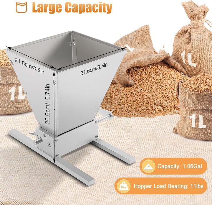MINRS 4L Manuelle Getreidemühle Malzmühle Schrotmühle Barley Manuelle Verstellbare Getreidemühle Ede