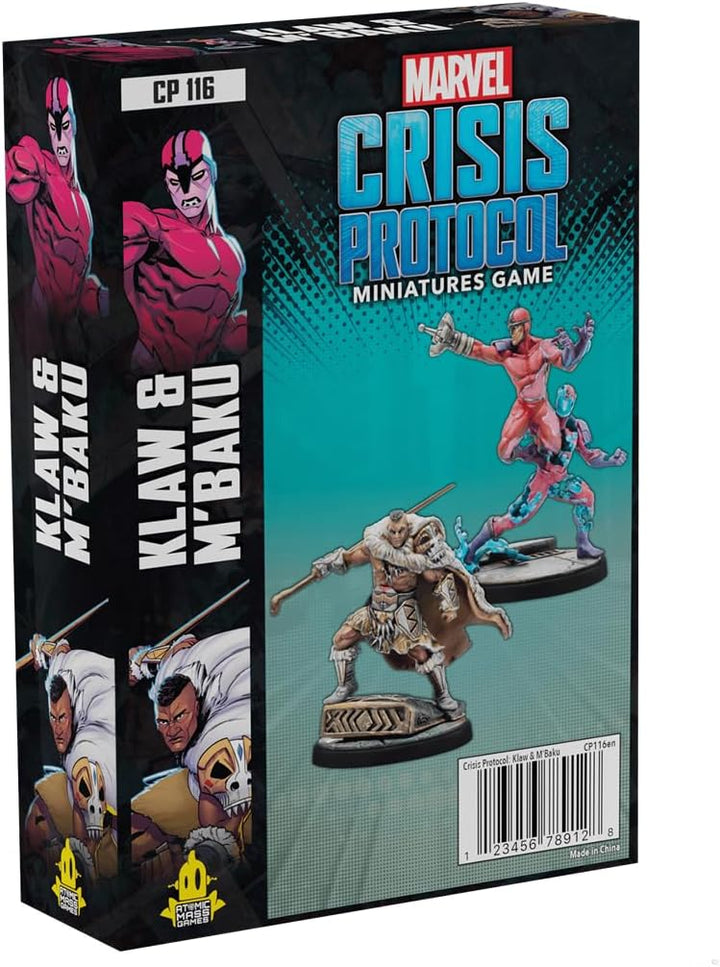 Atomic Mass Games Marvel Crisis Protocol Klaw & M'Baku Character Pack,Miniatur-Kampfspiel,Strategies
