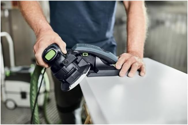 Festool Kantenschleifer ES-ETS 125 REQ-Plus (mit Ansetzhilfe, Schleifteller, Longlife-Staubfangbeute