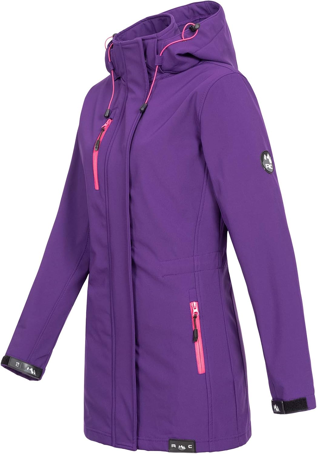 Rock Creek Damen Softshell Jacke Mantel Outdoor-Mantel D-423 XS Violett, XS Violett