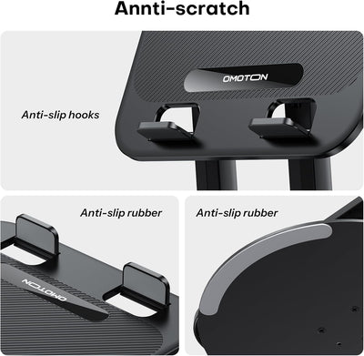 OMOTON Laptop Ständer, Schwenkbarer Laptopständer mit 360° drehbarer Metallbasis, Ergonomischer Lapt