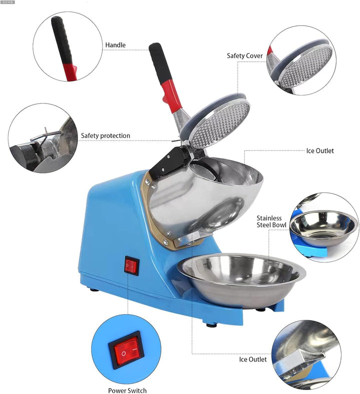 Elektrische Ice Crusher,Lightakai 220V 300W Elektrische Eiszerkleinerer Edelstahl Ice Eiswürfel Crus