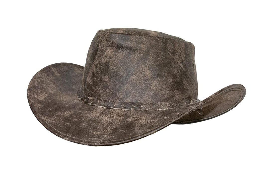 Black Jungle Denver Lederhut Westernhut Vollleder Cowboyhut Australienhut S Tan, S Tan