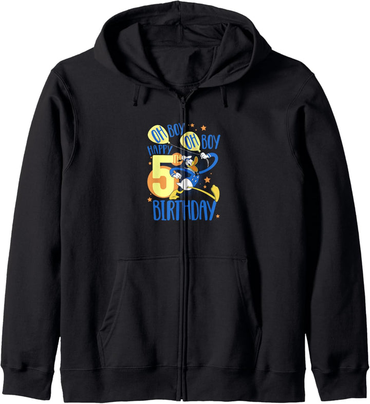 Disney Donald Duck Happy 5th Birthday Oh Boy Oh Boy Kapuzenjacke