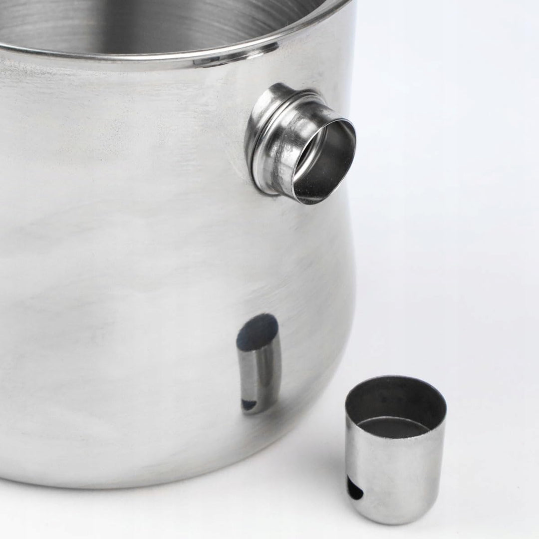 1,5L Milchtopf Simmertopf Edelstahl Kochtopf Wasserbad Simmerntopf Wasserbad mit Flötenkessel Funkti
