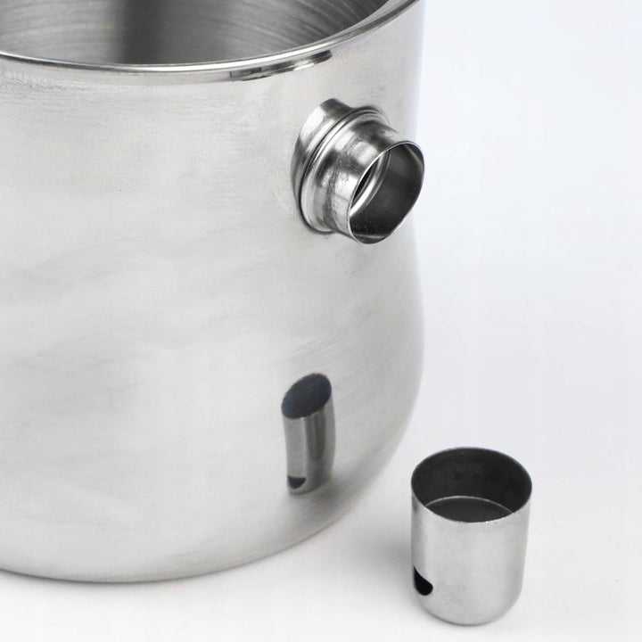 1,5L Milchtopf Simmertopf Edelstahl Kochtopf Wasserbad Simmerntopf Wasserbad mit Flötenkessel Funkti