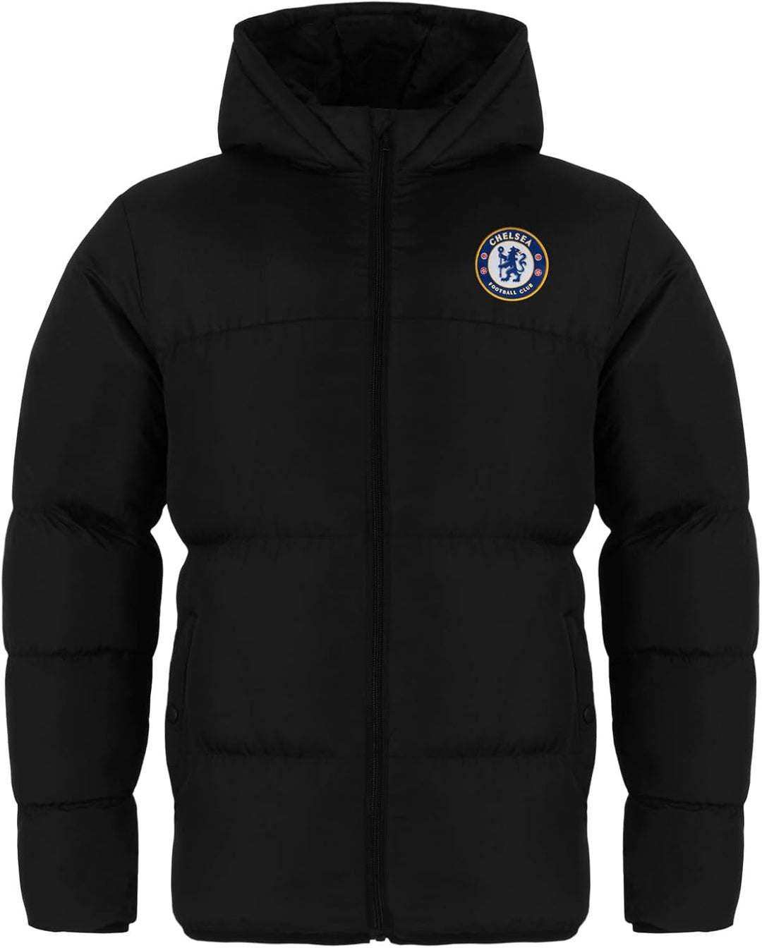 Chelsea FC - Herren Winter-Steppjacke mit Kapuze - Offizielles Merchandise - Geschenk für Fussballfa