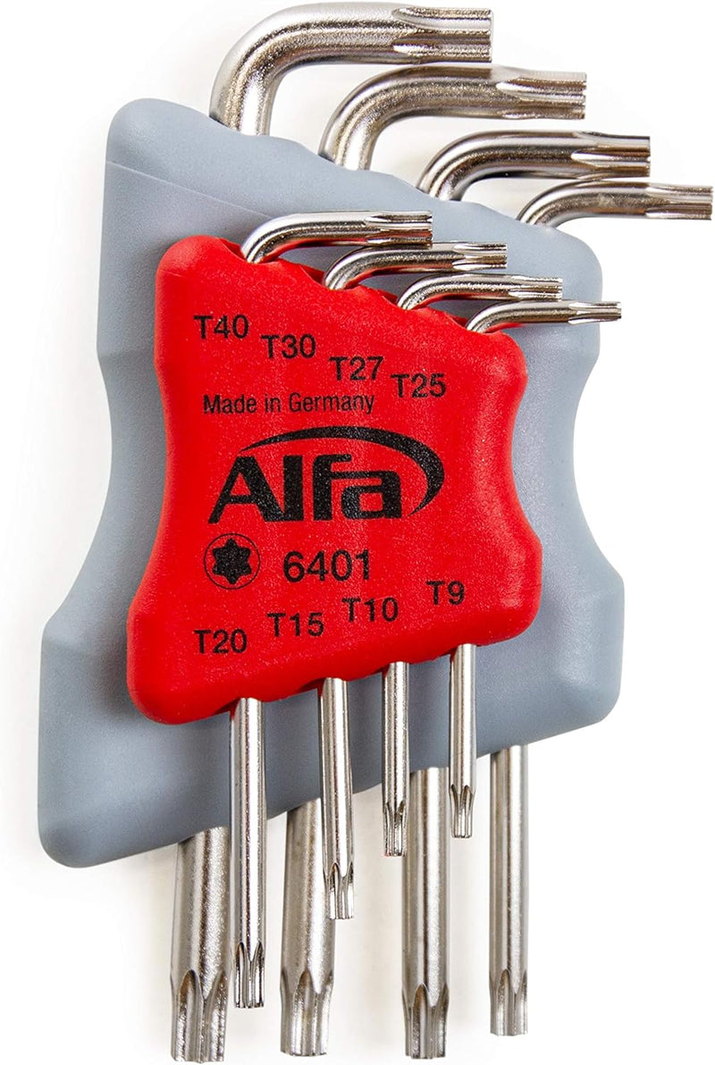 Alfa TORX Winkelschraubendreher-Set 3x in 8 Grössen, hochwertiges Chrom-Vanadium Sahl, Made in Germa