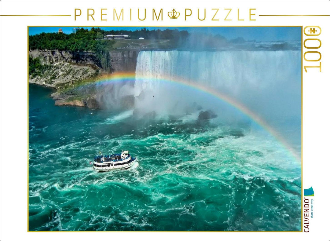 CALVENDO Puzzle Niagarafälle - American Falls und Horseshoe Fall 1000 Teile Lege-Grösse 64 x 48 cm F