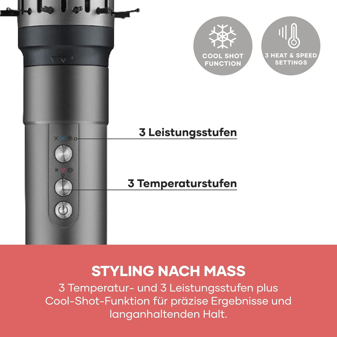 SEVERIN 5-in-1 Airstyler, Warmluft Hairstyler, Ionen Föhn, Stylingbürste mit Airflow Technologie, fü