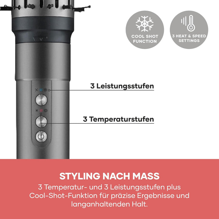 SEVERIN 5-in-1 Airstyler, Warmluft Hairstyler, Ionen Föhn, Stylingbürste mit Airflow Technologie, fü