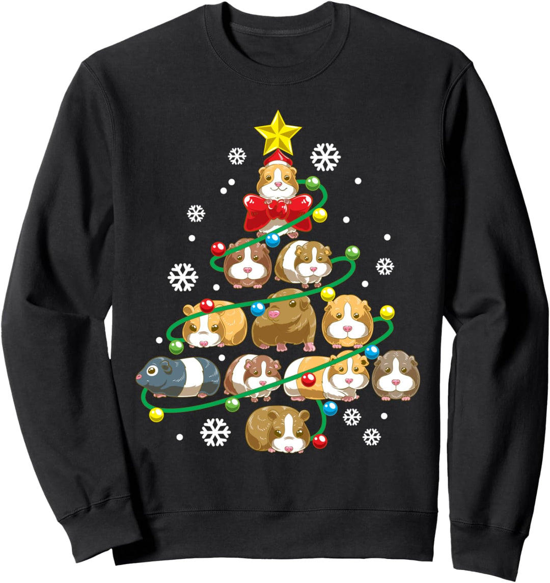 Weihnachtsbaum mit Meerschweinchen Sweatshirt
