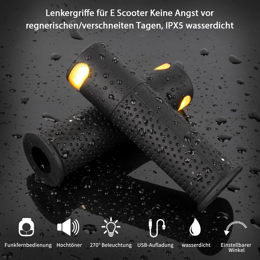 E Scooter Blinker, Griff Licht Roller Blinker Licht Indikator Licht Griff mit wiederaufladbarer Fern