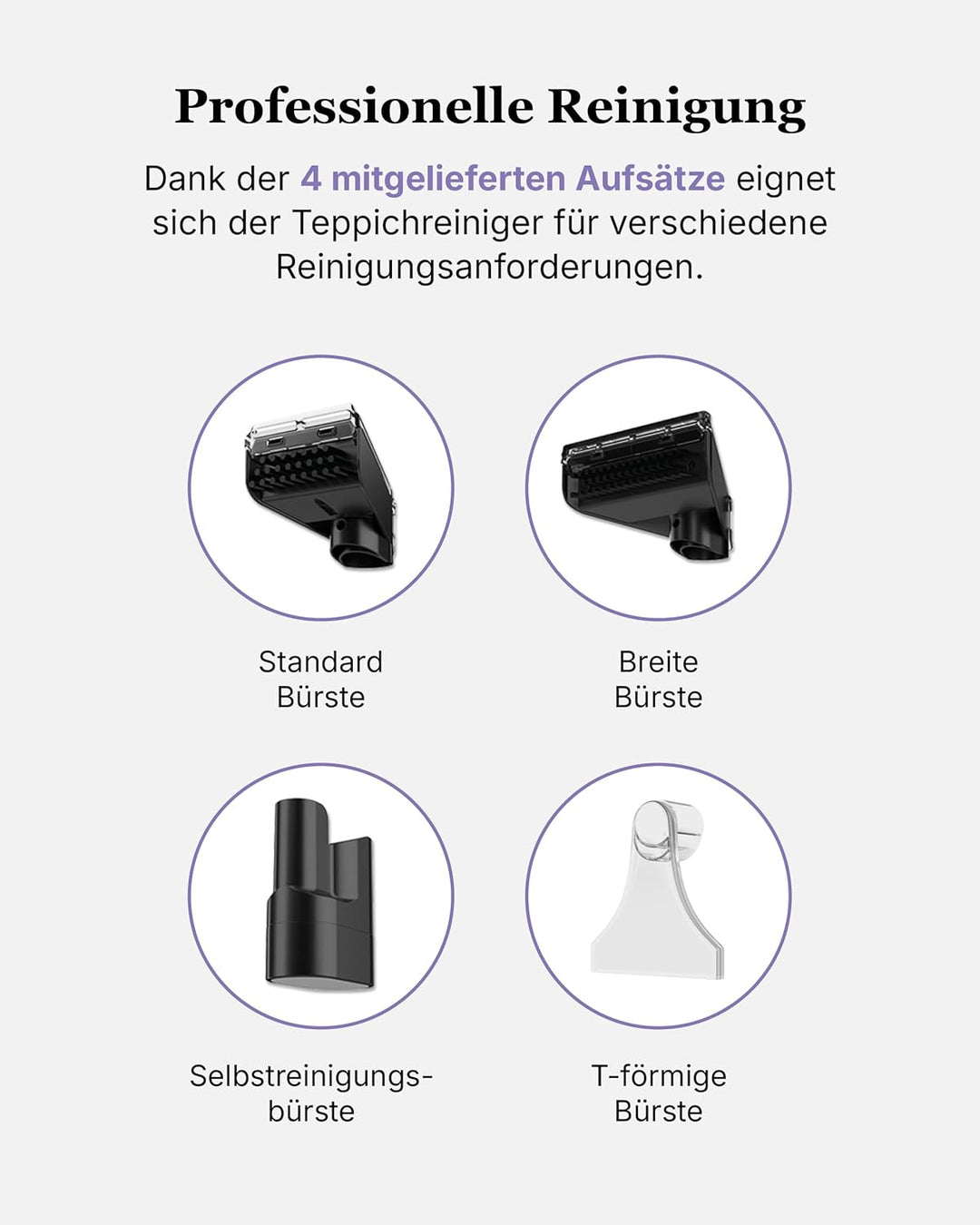 Motionflow Teppichreiniger Waschsauger mit Heizfunktion - 1200W Polsterreiniger Gerät für Teppiche,