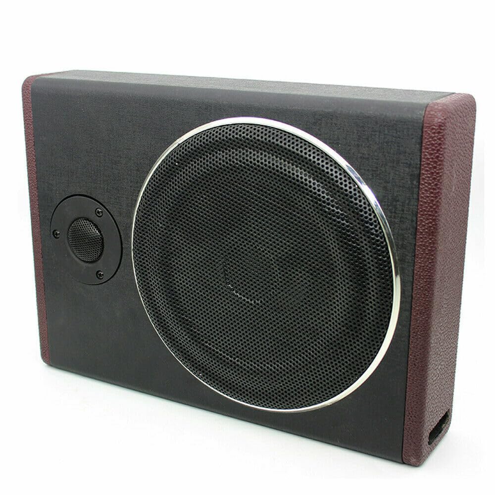 Subwoofer Aktiv, 12V 600W Edelstahl Ultradünner Kfz Untersitz Aktiver Subwoofer Car Audio Mit Fernbe