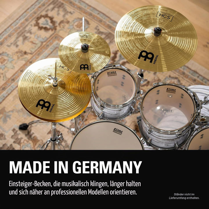 Meinl Cymbals HCS Super Schlagzeug Becken Set (Video) Box Pack mit 14 Zoll Hihat, 20 Ride, 16 Crash,