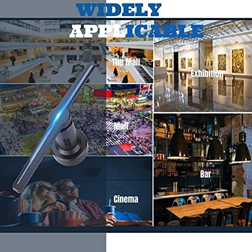 3D Hologramm Projektor, Tragbare LED Holographic Fan 176 ° Weitwinkel 450*224 HD Visuelle Werbung Di