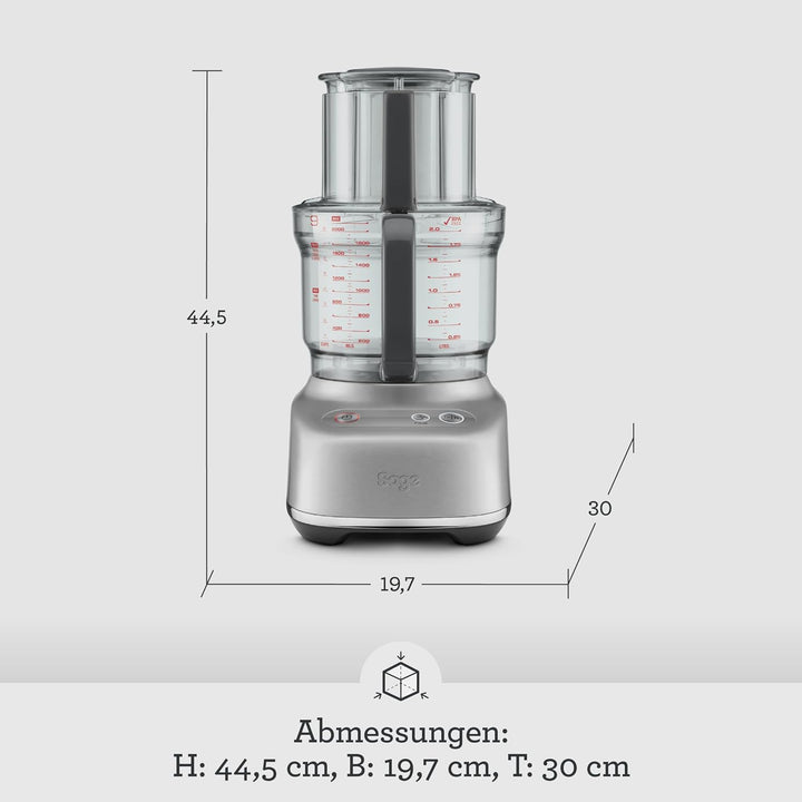 Sage - The Paradice 9 - Küchenmaschine inklusive Zubehörbox - Würfeln, Hobeln, Kneten, Scheiben schn