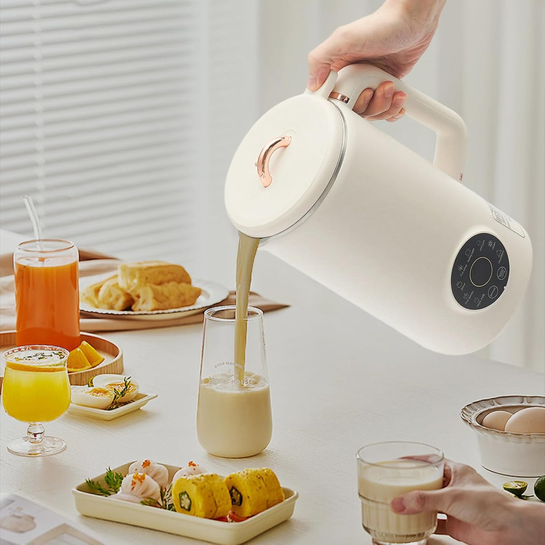 Nussmilchmaschine 1000ml Sojamilch Maschine Pflanzenmilchbereiter mit 10 Klingen Hausgemachte Pflanz